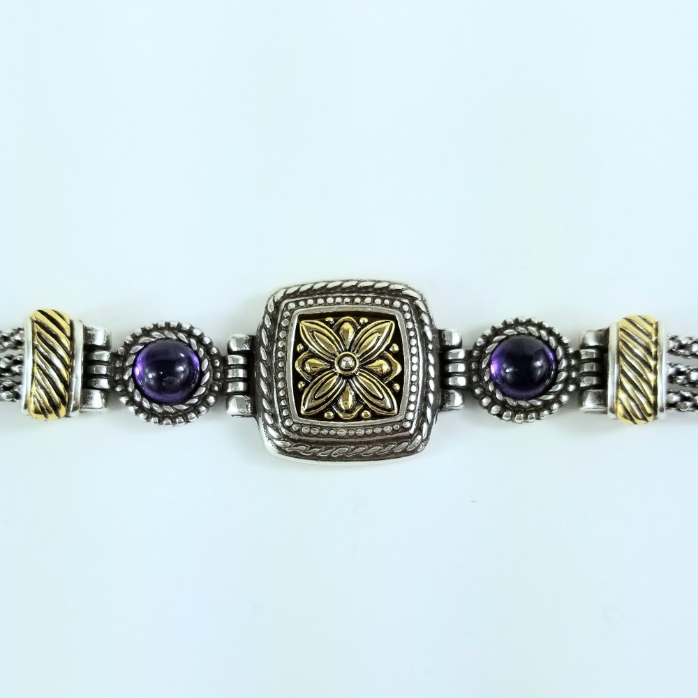 Brighton Two Tone Reversible Crystal Bracelet Retired - Picture 3 of 11